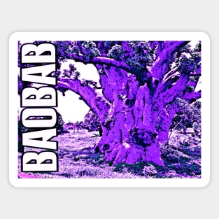 "Gouye Sipi" the Ancient Mystical Sacred Baobab Tree - Mauve & Pink Magnet